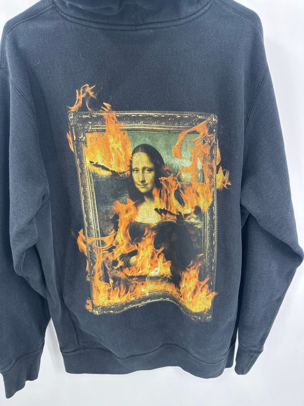 Pleasures Burn Again Black Hoodie Mona Lisa Graphic Size Large
